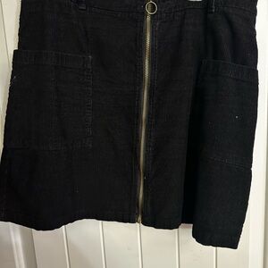 Altar'd State Black and Gold A-Line Mini Skirt